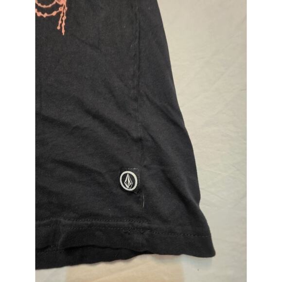 Volcom Women's Size Large Short Sleeve V-neck Black T-shirt - Picture 4 of 5